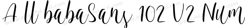 A ll babaSans 102 V2 Num_Alipay字体转换